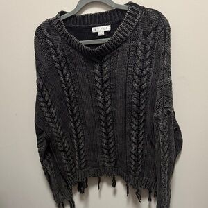 HYFVE Charcoal Cable Knit Sweater